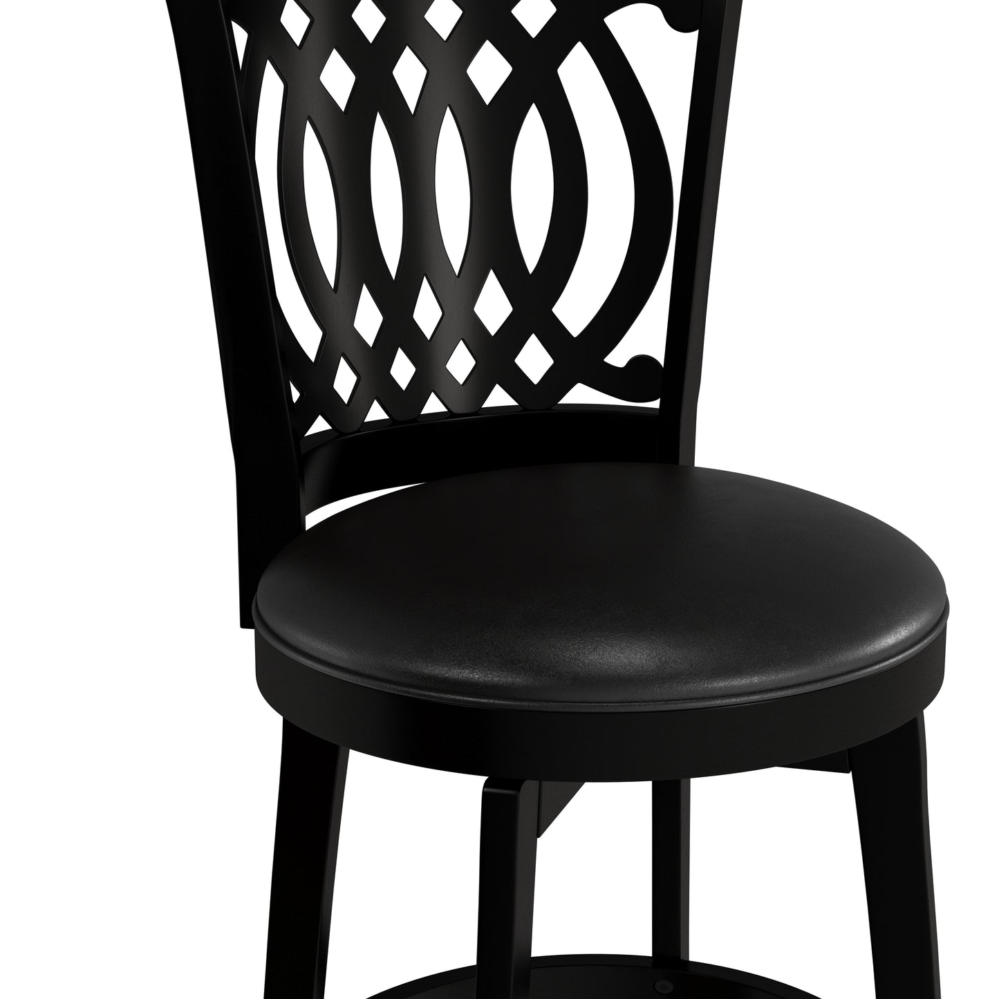 Hillsdale Furniture Van Draus Wood Counter Height Swivel Stool, Black