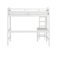 Living Essentials by Hillsdale Alexis Wood Arch Twin Loft Bed with Desk, White