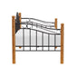 Hillsdale Furniture Winsloh Metal Twin Daybed with Oak Wood Posts, Black