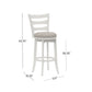 Hillsdale Furniture Elliott Wood Bar Height Swivel Stool, White