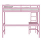 Hillsdale Kids and Teen Caspian Twin Loft Bed, Soft Pink