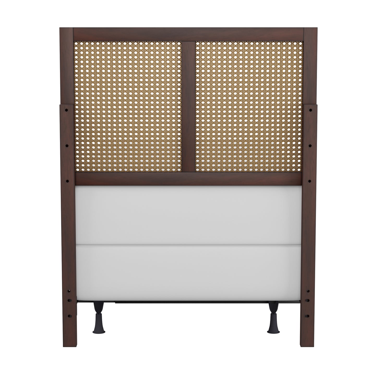 Hillsdale Furniture Serena Wood and Cane Panel Twin Headboard with Frame, Chocolate