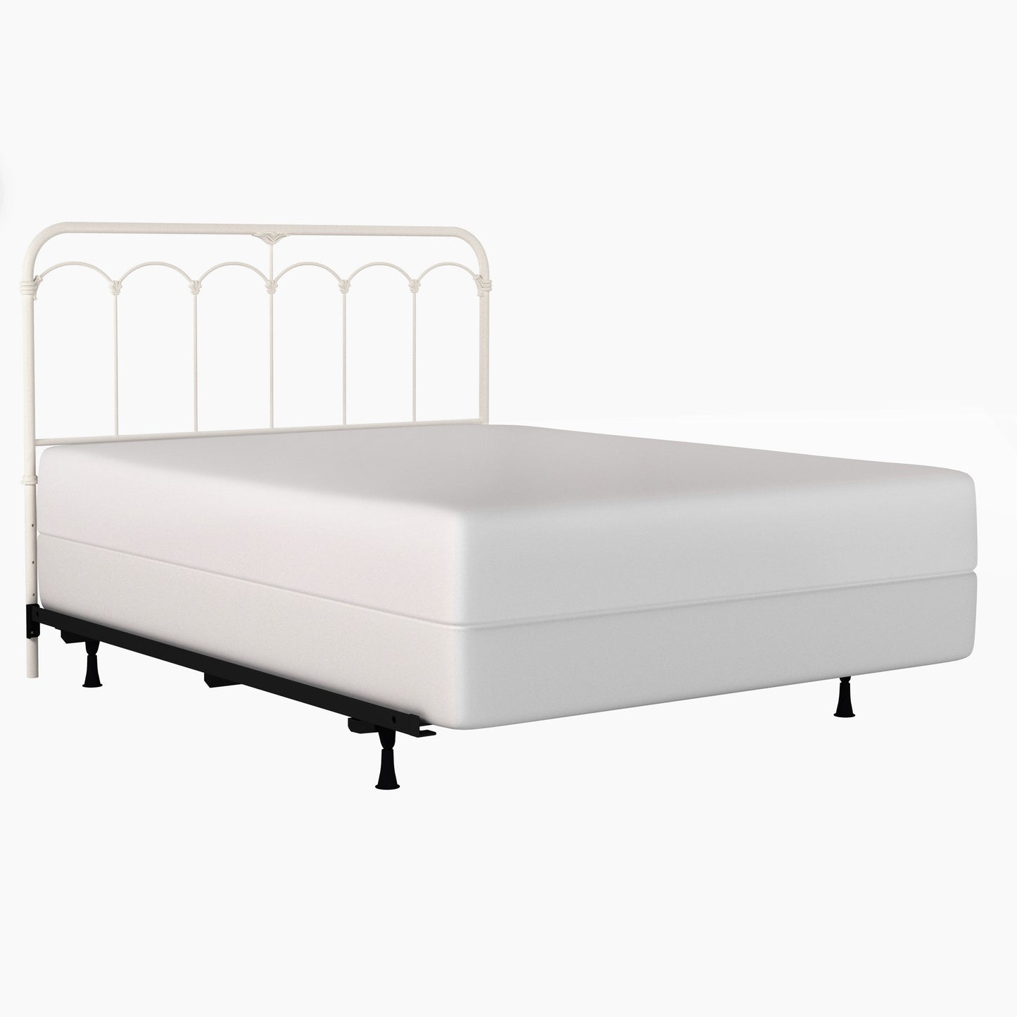 Hillsdale Furniture Jocelyn Full Metal Headboard with Frame, Textured White