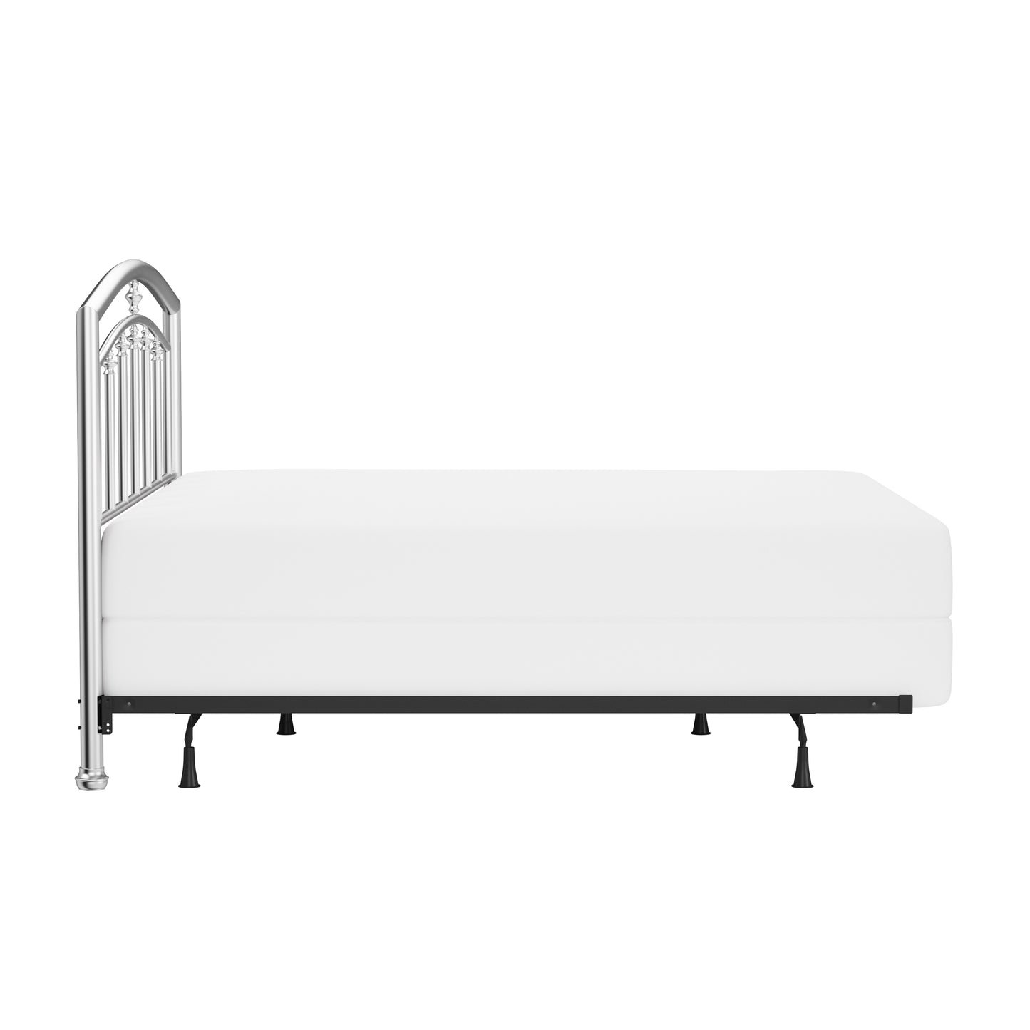 Hillsdale Furniture Claudia King Metal Headboard with Frame, Matte Nickel