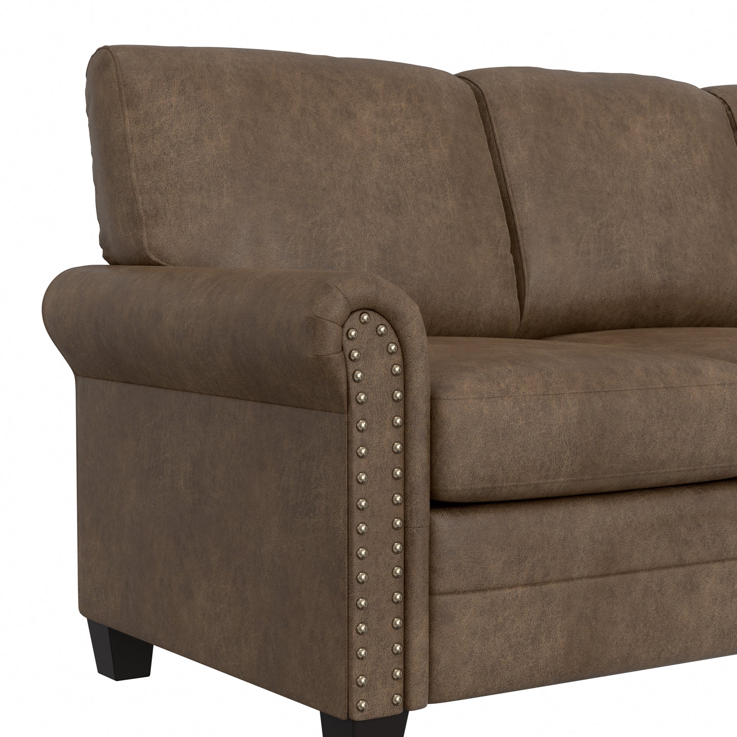 Hillsdale Furniture Barroway Upholstered Sofa, Antique Brown