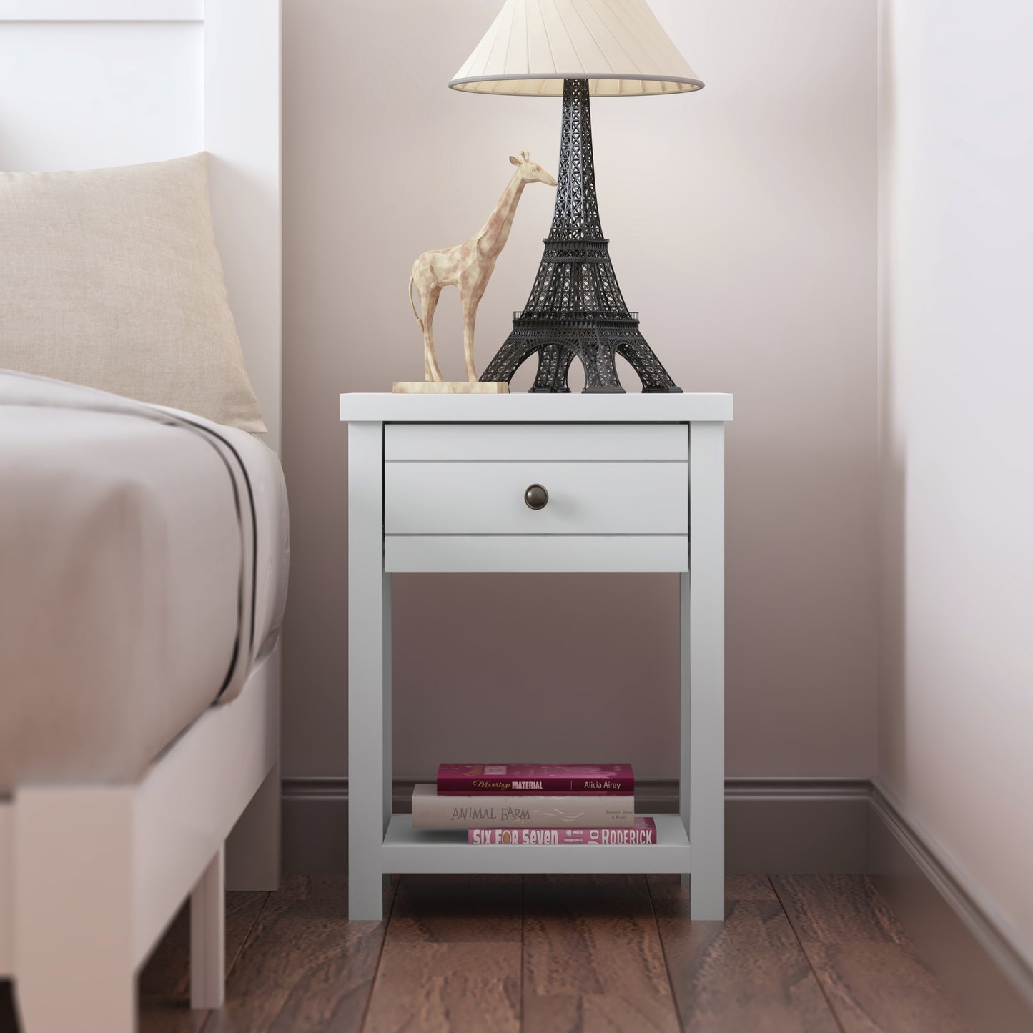 Living Essentials by Hillsdale Harmony Wood Accent Table, Matte White