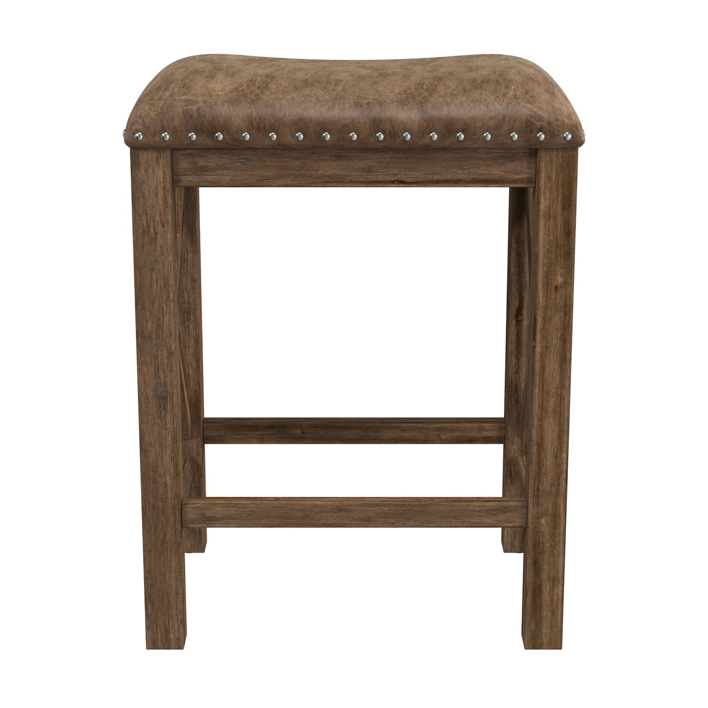 Hillsdale Furniture Willow Bend Wood Backless Counter Height Stool, Set of 2, Antique Brown Walnut