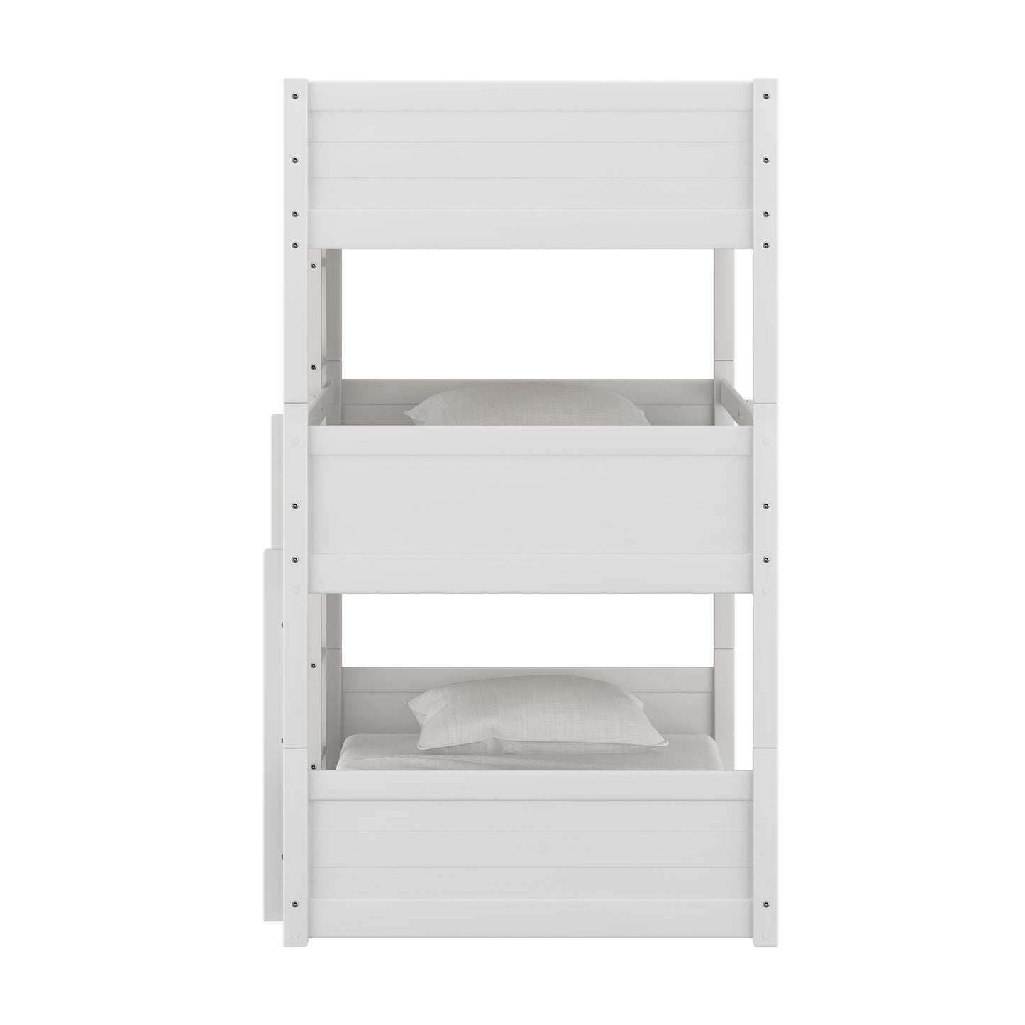 Living Essentials by Hillsdale Capri Wood Triple Bunk Bed, White