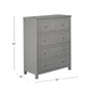 Hillsdale Kids and Teen Schoolhouse 4.0 Wood 4 Drawer Chest, Gray