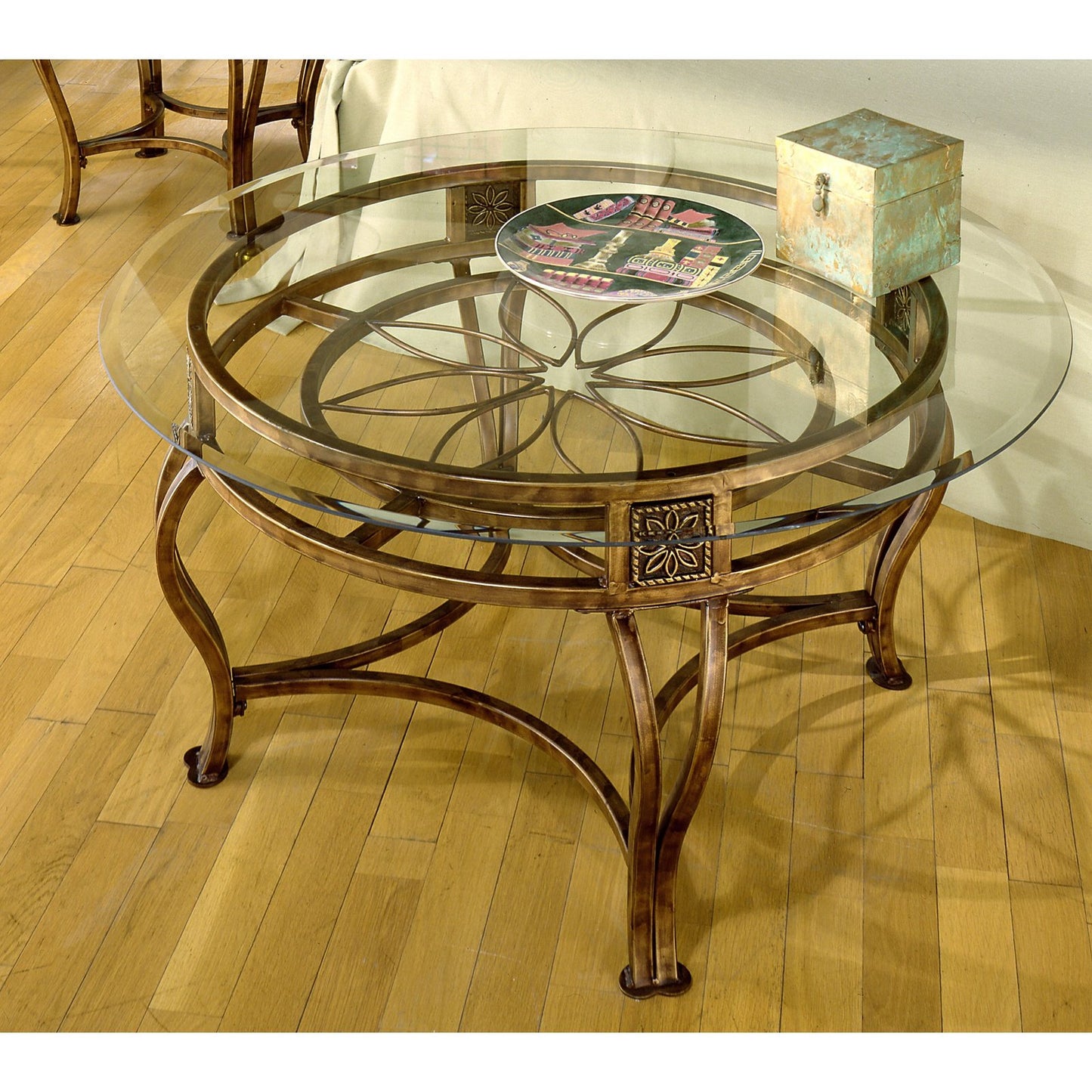 Hillsdale Furniture Scottsdale Metal Coffee Table, Brown Rust