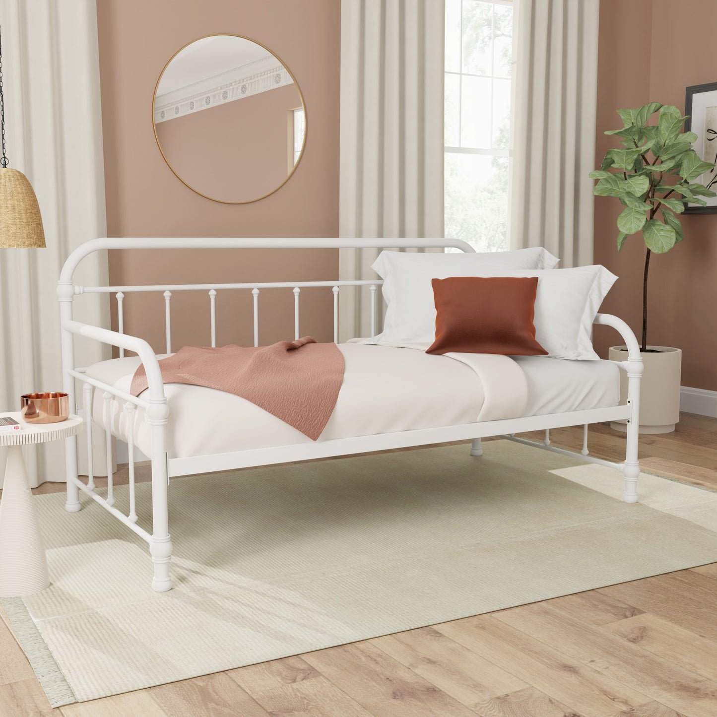 Hillsdale Furniture Kirkland Metal Twin Daybed, Soft White