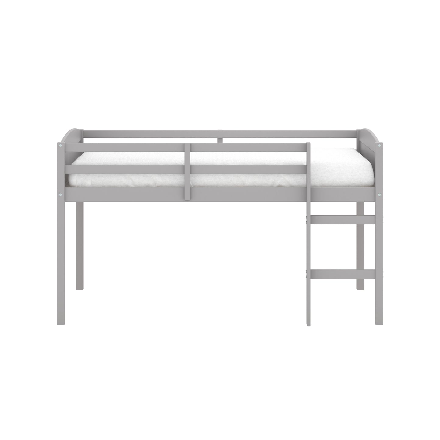 Living Essentials by Hillsdale Alexis Wood Arch Twin Loft Bed, Gray