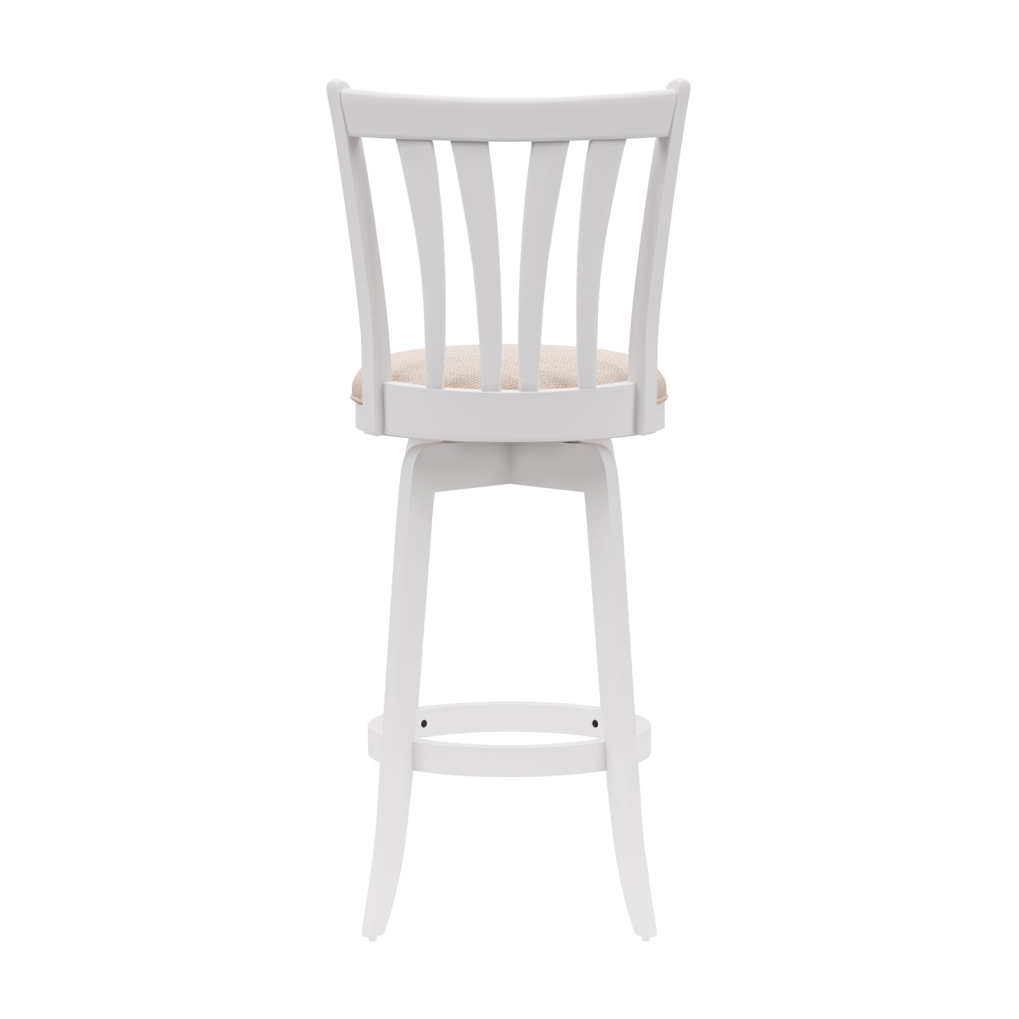 Hillsdale Furniture Savana Wood Bar Height Swivel Stool, White