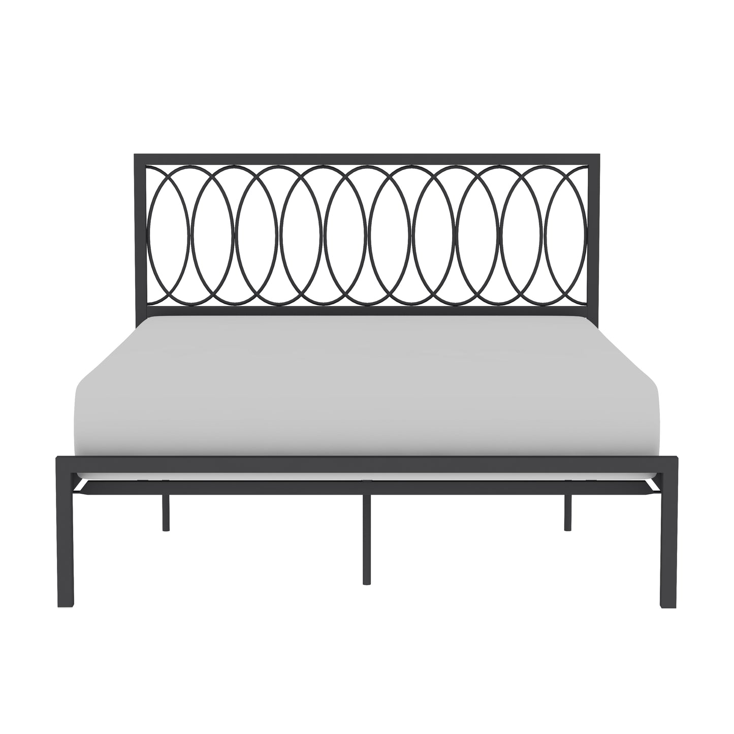 Hillsdale Furniture Naomi Queen Metal Bed, Gray