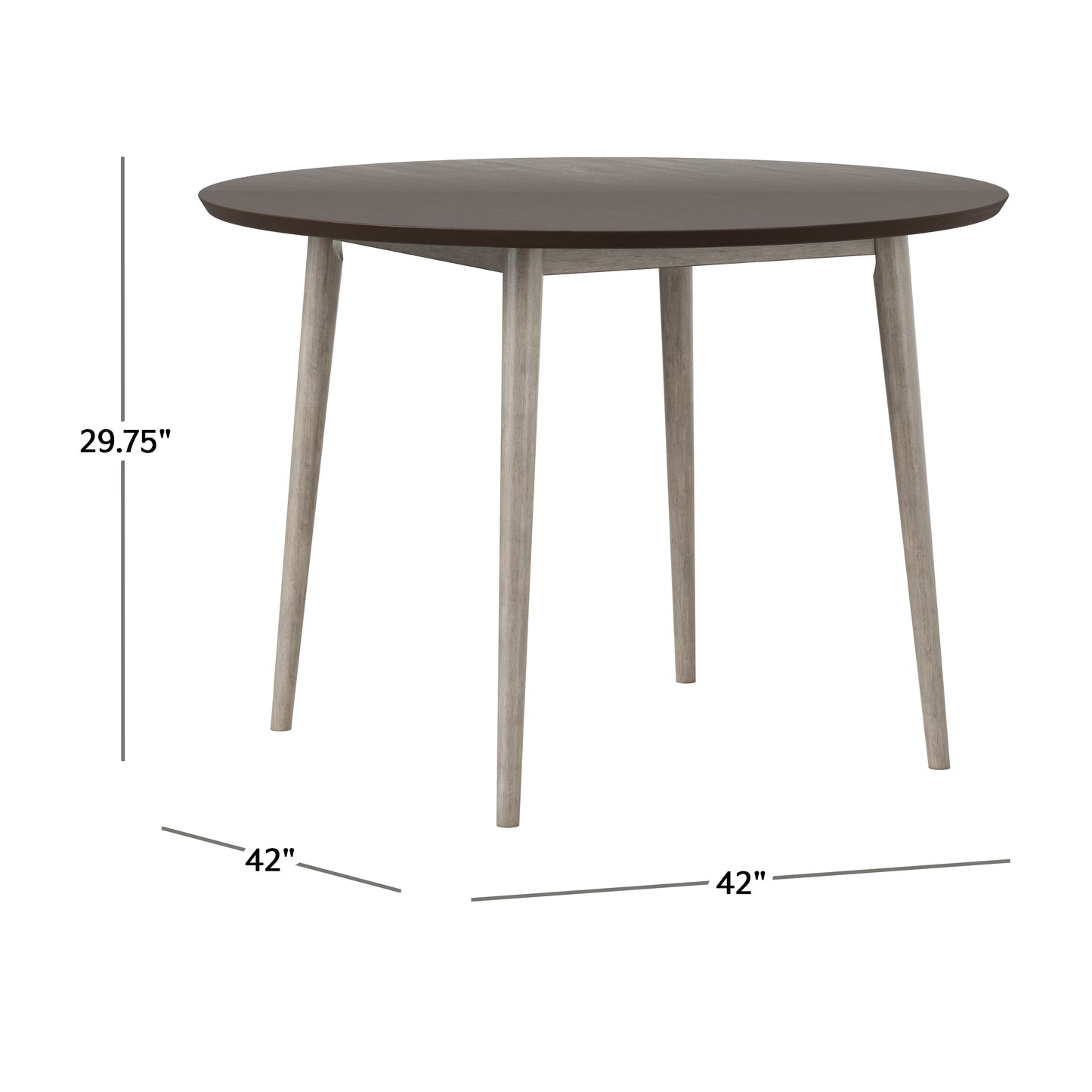 Hillsdale Furniture Mayson Wood Dining Table, Gray