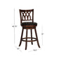 Hillsdale Furniture Tateswood Wood Bar Height Swivel Stool, Cherry