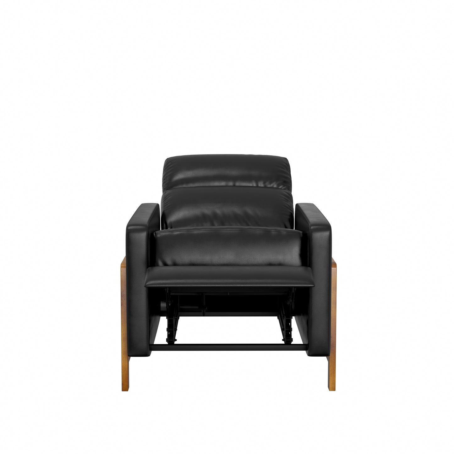 Hillsdale Furniture Garnett Modern Faux Leather Recliner, Black