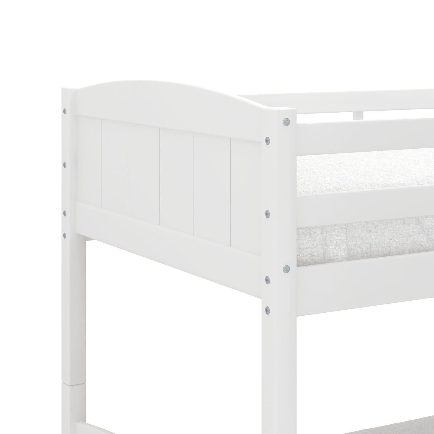 Living Essentials by Hillsdale Alexis Wood Arch Twin Over Twin Bunk Bed, White