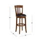 Hillsdale Furniture Canton Wood Bar Height Swivel Stool, Brown