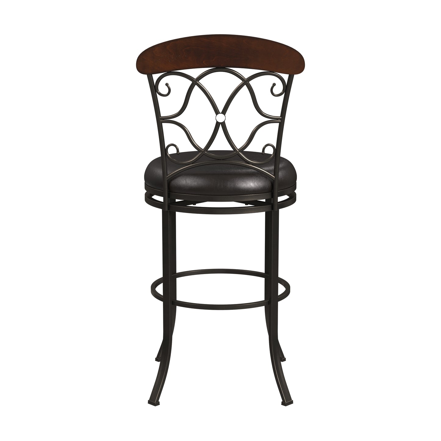 Hillsdale Furniture Dundee Commercial Grade Metal Bar Height Swivel Stool, Dark Coffee