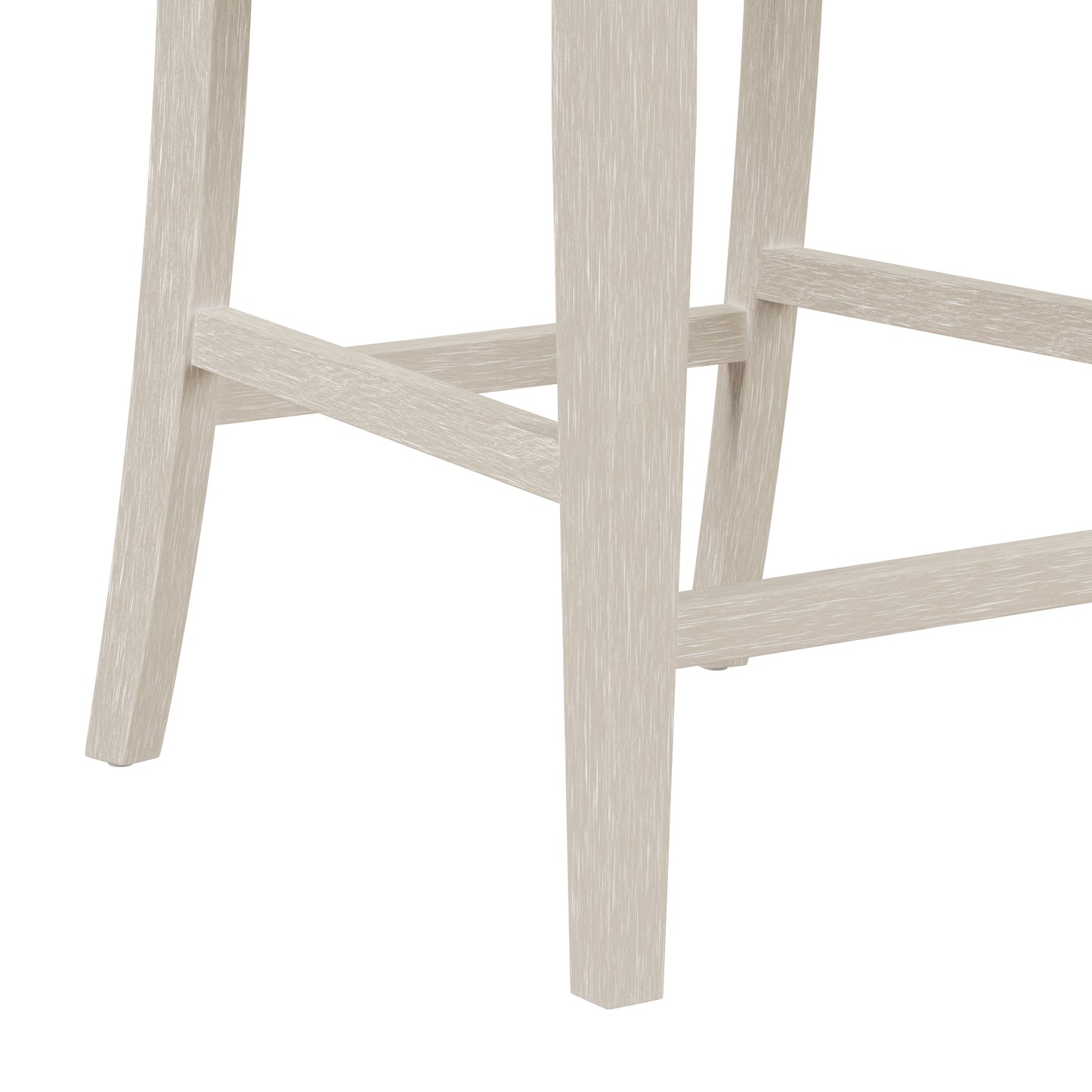 Hillsdale Furniture Pebblebrook Wood Slat Back Counter Height Stool, White Wire Brush