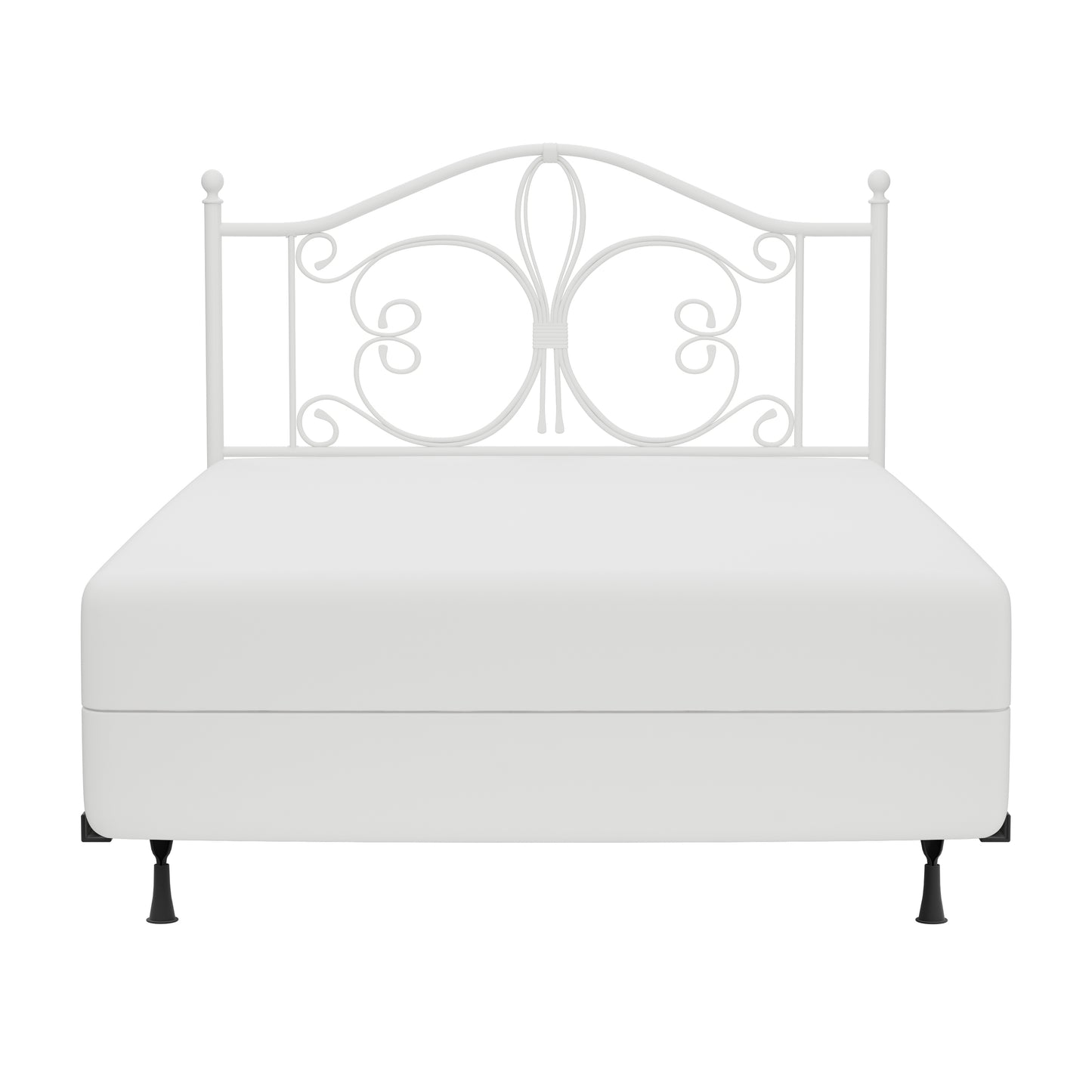 Hillsdale Furniture Ruby Full/Queen Metal Headboard with Frame, Textured White