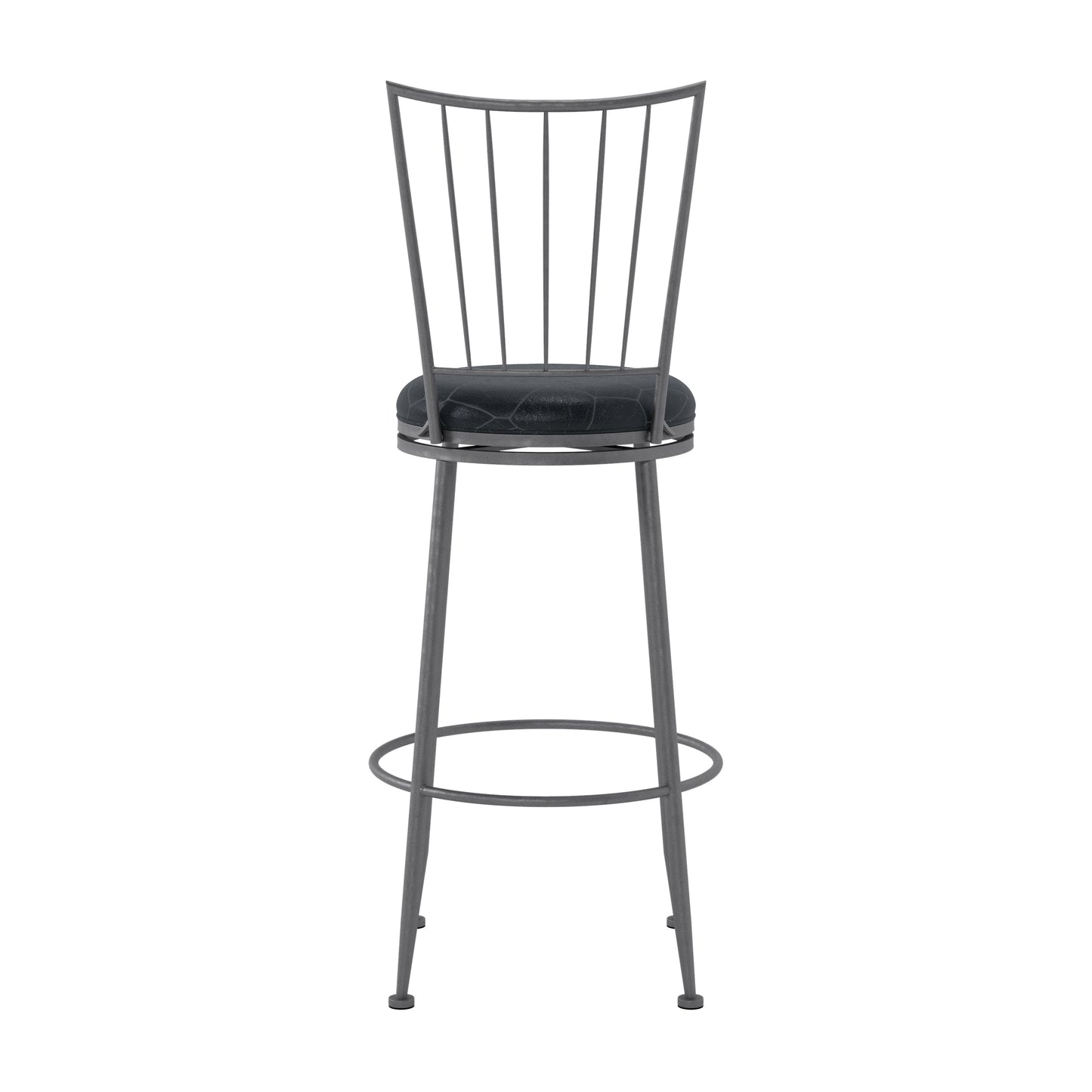 Hillsdale Furniture Slemmons Commercial Grade Metal Bar Height Swivel Stool, Gray