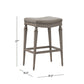 Hillsdale Furniture Vetrina Wood Backless Counter Height Stool, Weathered Gray