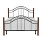 Hillsdale Furniture Matson Full Metal Bed with Cherry Wood Posts, Black