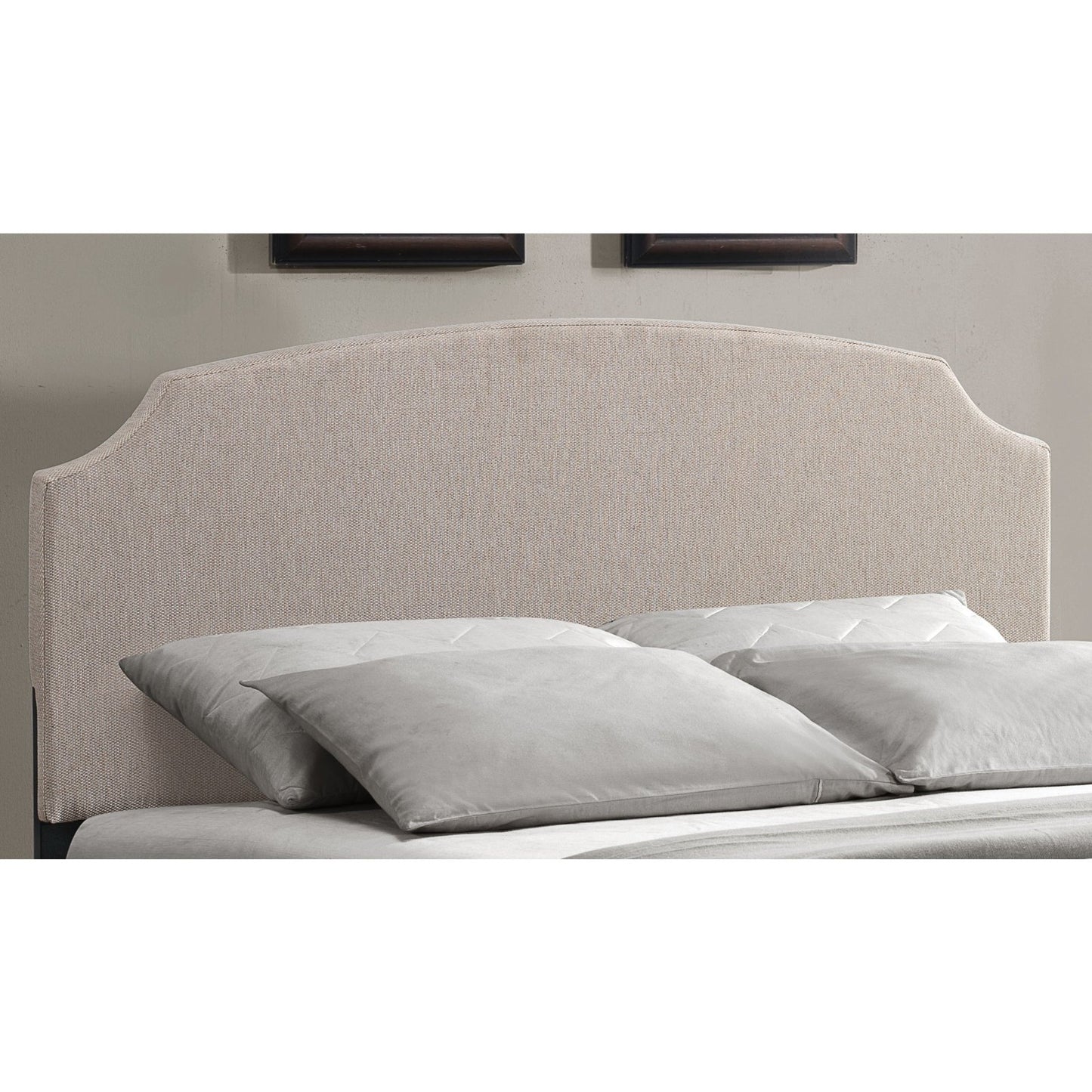 Hillsdale Furniture Lawler Queen Upholstered Headboard with Frame, Cream