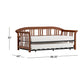 Hillsdale Furniture Dorchester Wood Daybed with Twin Roll Out Trundle, Walnut