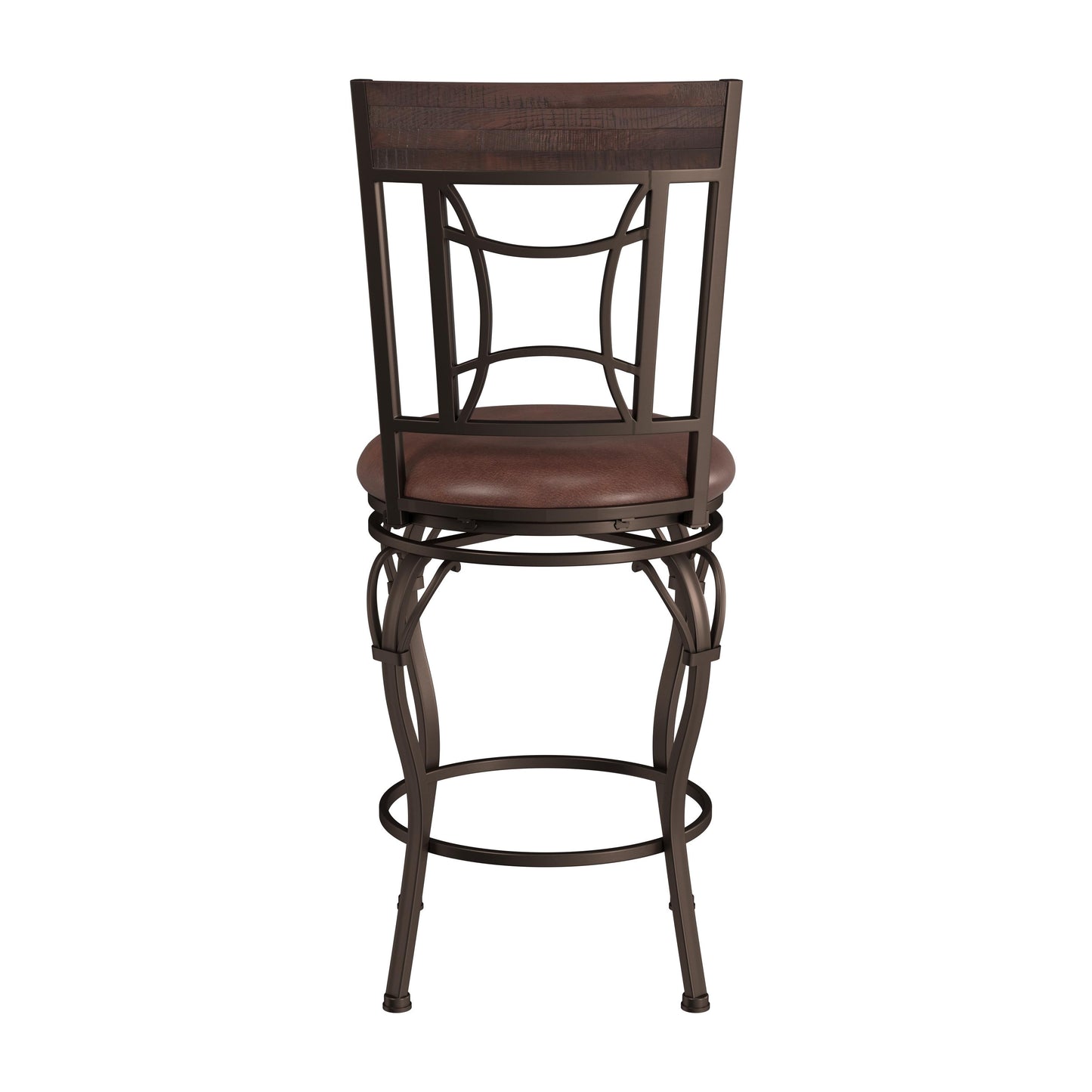 Hillsdale Furniture Granada Metal Counter Height Swivel Stool, Dark Chestnut