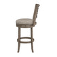 Hillsdale Furniture Thredson Wood Bar Height Swivel Stool, Light Antique Gray wash