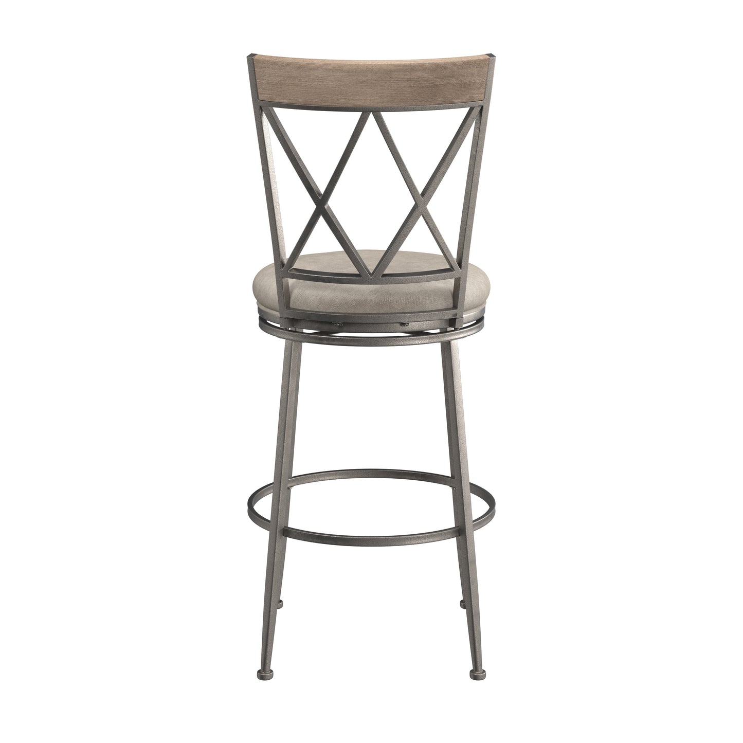 Hillsdale Furniture Stewart Metal Bar Height Swivel Stool, Aged Pewter