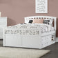 Hillsdale Kids and Teen Schoolhouse 4.0 Charlie Wood Full Captain's Bed with One Storage Unit, White