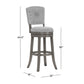 Hillsdale Furniture Santa Clara II Swivel Bar Height Stool, Antique Gray