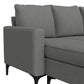 Hillsdale Furniture Alamay Upholstered Reversable Sectional Chaise Back Deck, Seat Deck, Front Rail, Ottoman, Back Cushions, Seat Cushions And Chaise Cushion, Smoke