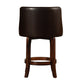 Hillsdale Furniture Napa Valley Wood Counter Height Swivel Stool, Dark Brown Cherry with Dark Brown Faux Leather