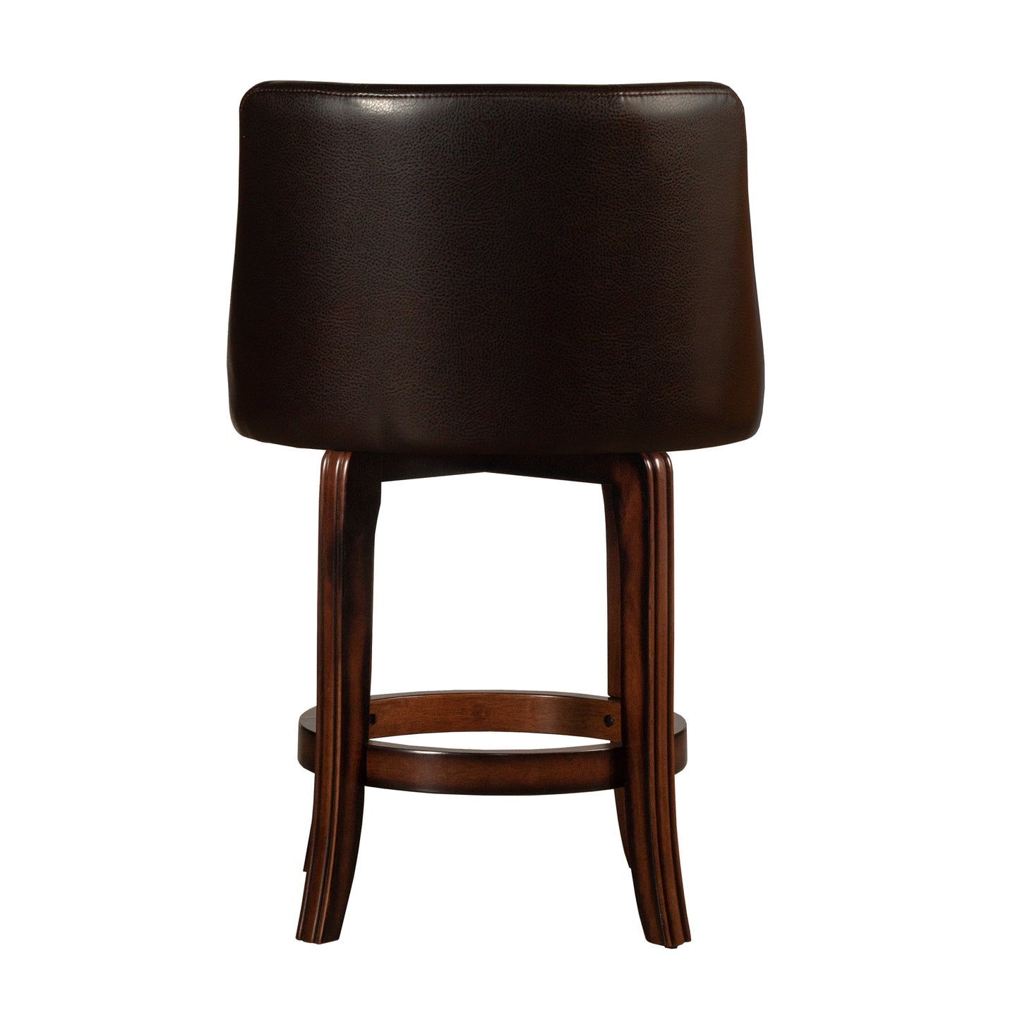 Hillsdale Furniture Napa Valley Wood Counter Height Swivel Stool, Dark Brown Cherry with Dark Brown Faux Leather