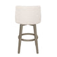 Hillsdale Furniture Stonebrooke Wood and Upholstered Bar Height Swivel Stool, Champagne