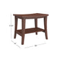 Hillsdale Furniture Preston Walnut Acacia Wood Shower Stool