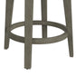 Hillsdale Furniture Lawton Wood Counter Height Swivel Stool, Antique Gray with Ash Gray Fabric