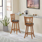 Hillsdale Furniture Fairfox Wood Bar Height Swivel Stool, Oak