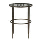 Hillsdale Furniture Marsala Metal End Table, Gray with Brown Rub