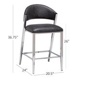 Hillsdale Furniture Molina Metal Counter Height Stool, Chrome