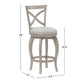 Hillsdale Furniture Ellendale Wood Counter Height Swivel Stool, Aged Gray with Fog Gray Fabric