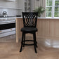 Hillsdale Furniture Van Draus Wood Counter Height Swivel Stool, Black