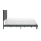 Hillsdale Furniture Muellen Upholstered Platform Full Bed with 2 Dual USB Ports, Graphite Gray Vinyl