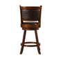 Hillsdale Furniture Dennery Wood Counter Height Swivel Stool, Cherry with Brown Vinyl