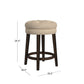 Hillsdale Furniture Krauss Wood Backless Counter Height Swivel Stool, Linen Stone